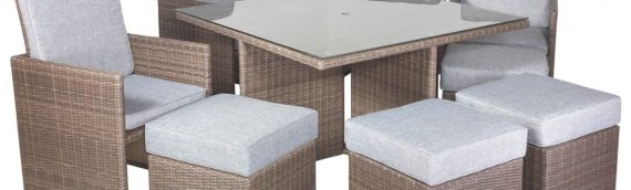 Cozy Bay – Rattan Cube Set – 8 Seater