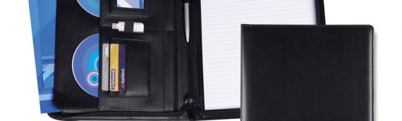 Real Leather Zipped A4 Folders