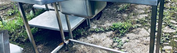 Stainless Steel- 1.2m wide Corner Sink Unit- 13