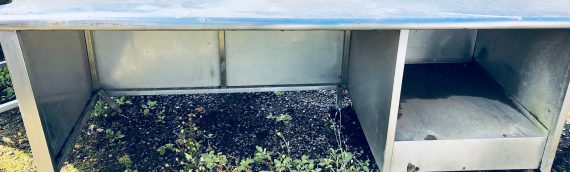 Stainless Steel- 2.25m x 0.9m- Shelf and Cupboard- 12