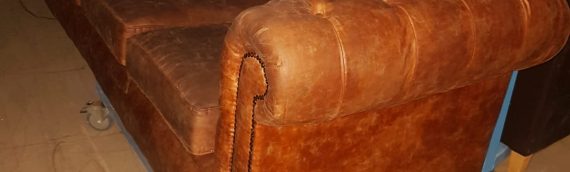 Tan Leather Chesterfield Sofa