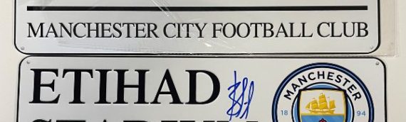 Signed Manchester City Street Signs